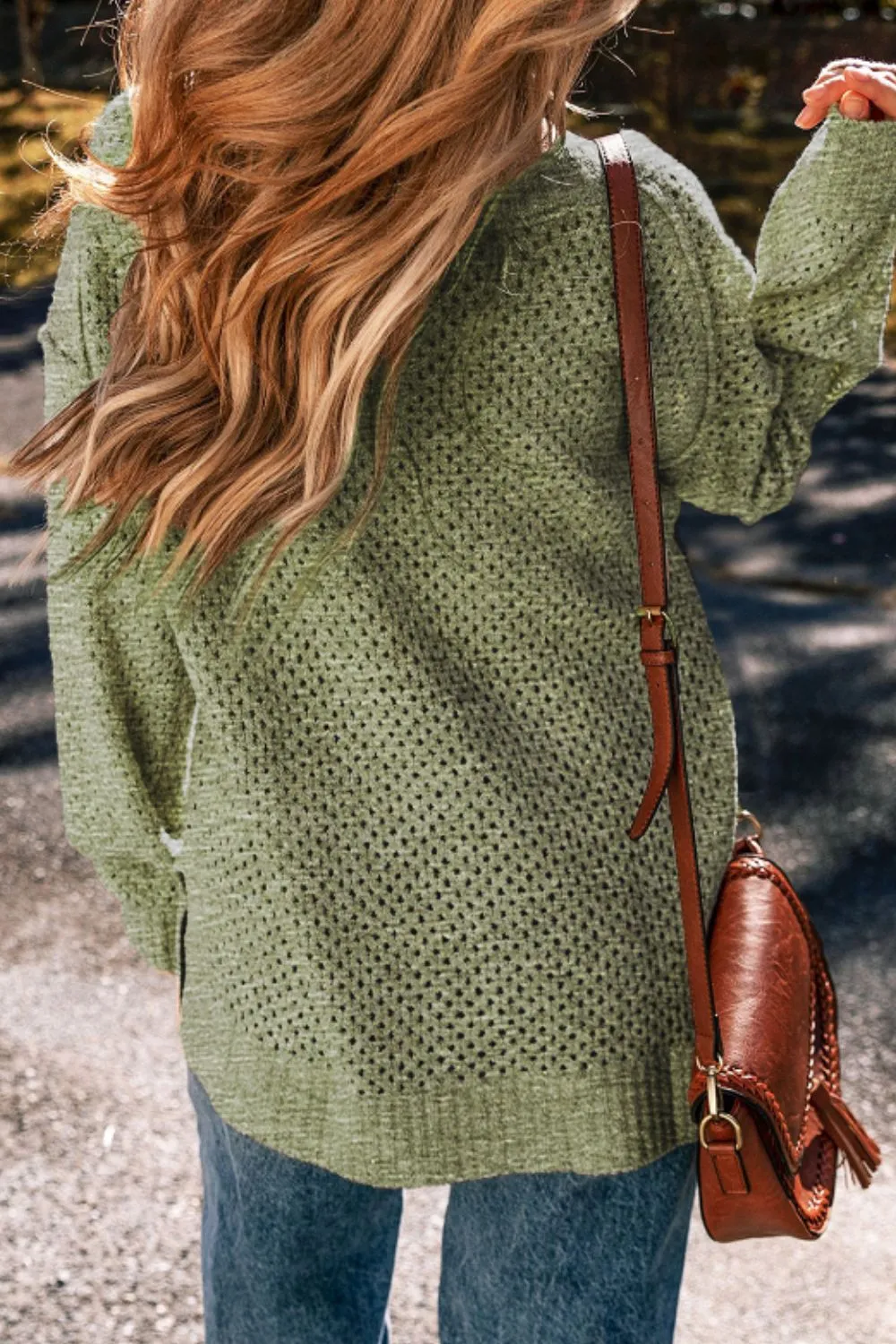 V-Neck Dropped Shoulder Long Sleeve Sweater sold by Charming Charlie product image thumbnail 3