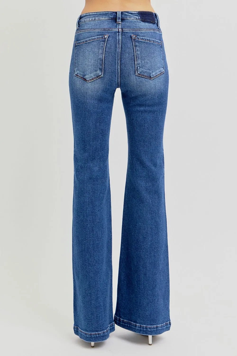 RISEN Full Size Low Rise Flare Jeans with Pockets sold by Charming Charlie product image thumbnail 2