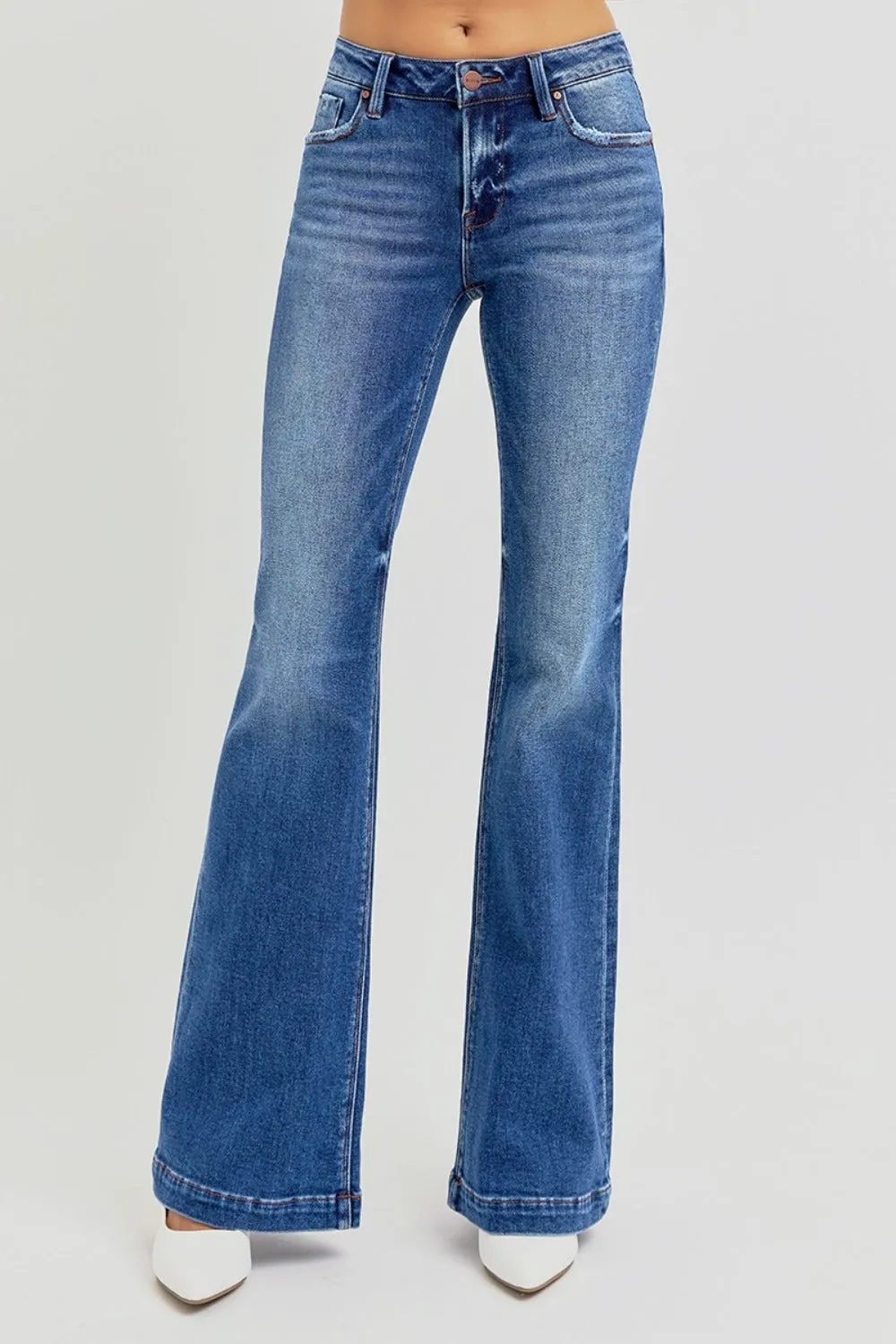 RISEN Full Size Low Rise Flare Jeans with Pockets sold by Charming Charlie product image thumbnail 5