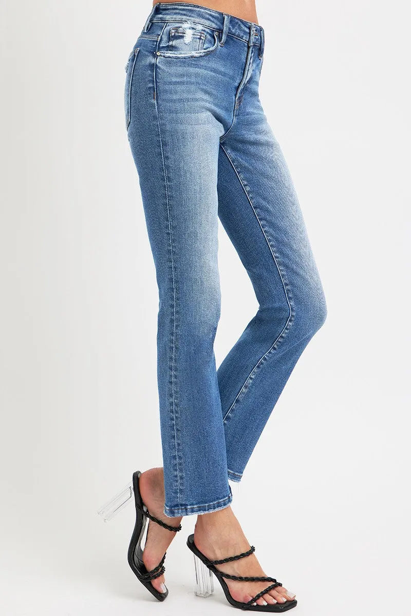 RISEN Full Size Mid Rise Ankle Straight Jeans with Pockets sold by Charming Charlie product image thumbnail 5