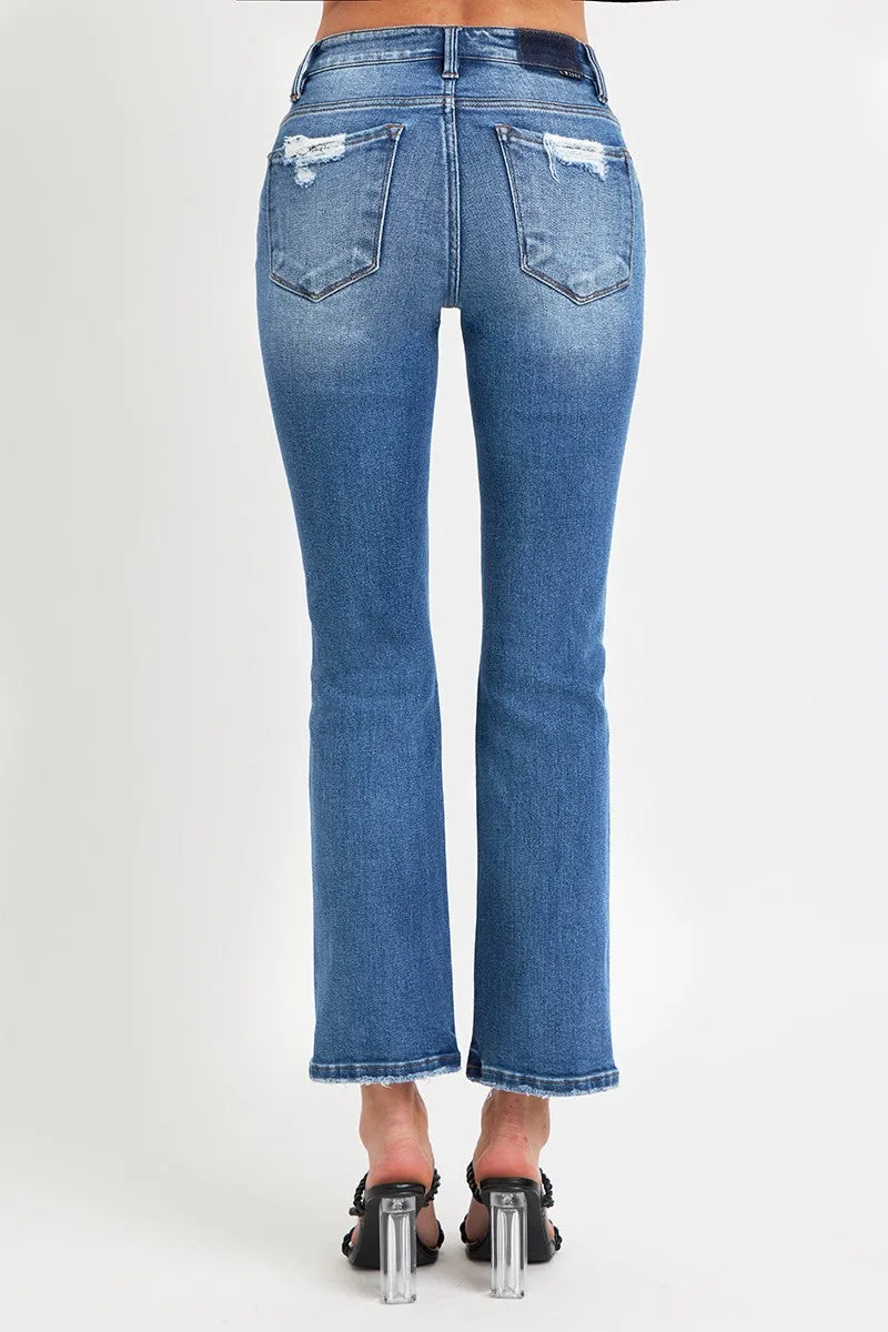 RISEN Full Size Mid Rise Ankle Straight Jeans with Pockets sold by Charming Charlie product image thumbnail 2