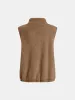 Full Size Fuzzy Zip Up Vest Coat with Pockets sold by Charming Charlie