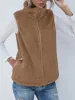 Full Size Fuzzy Zip Up Vest Coat with Pockets sold by Charming Charlie