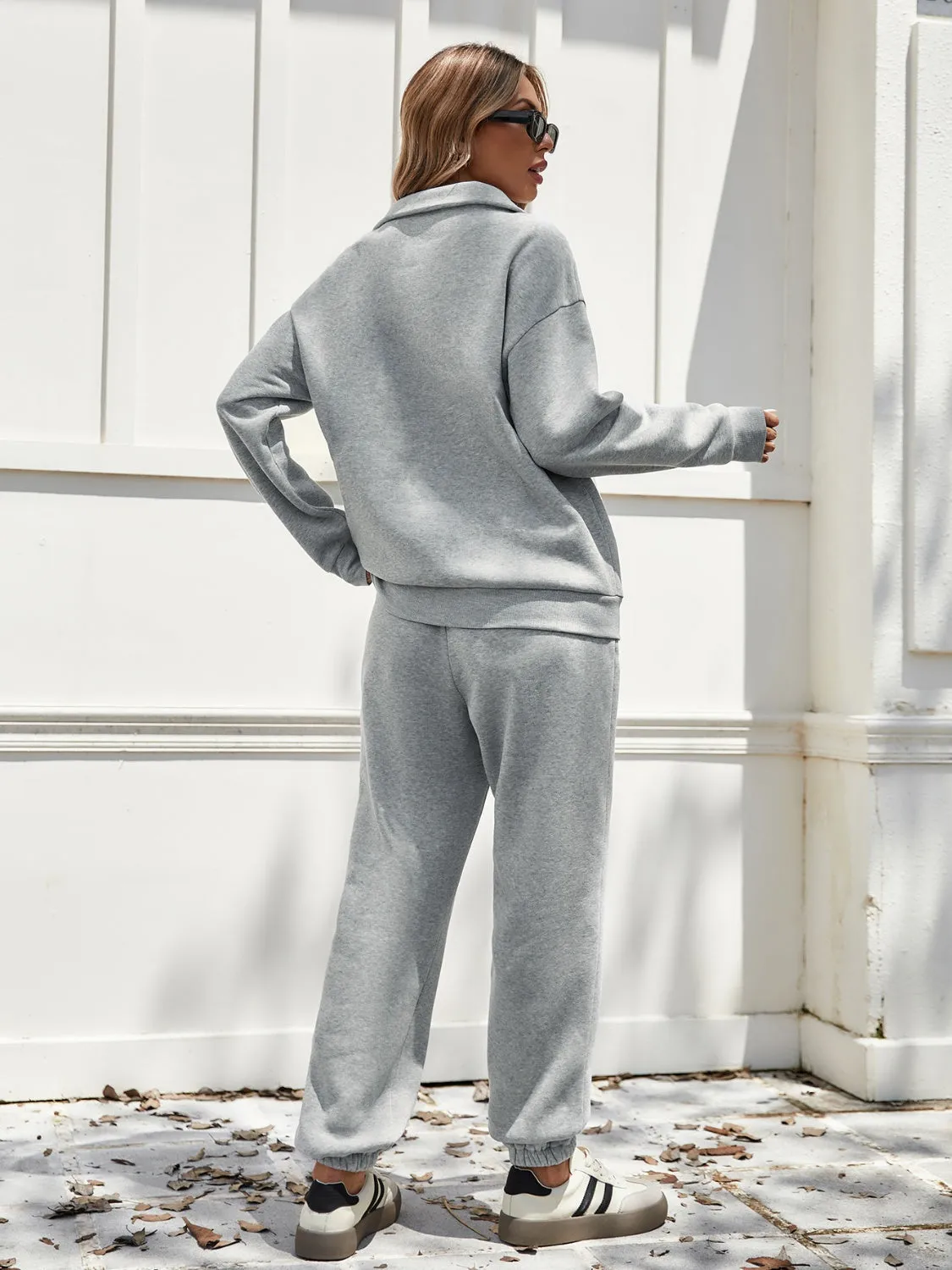 Half Zip Long Sleeve Top and Pants Set sold by Charming Charlie product image thumbnail 2