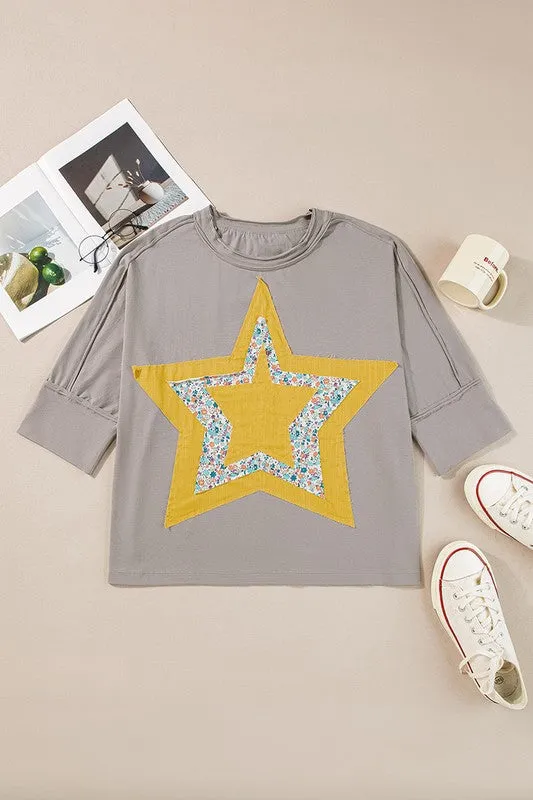 Women Starbust Exposed Seam Mineral Wash Top sold by Charming Charlie product image thumbnail 5