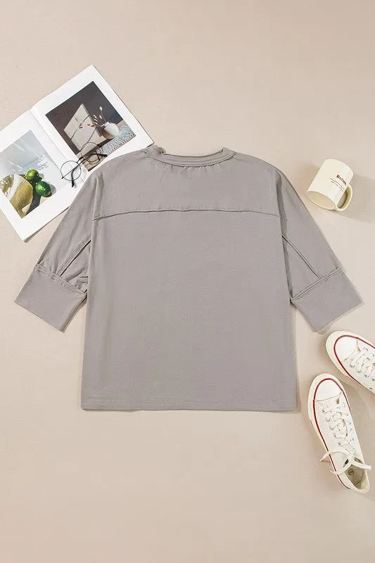 Women Starbust Exposed Seam Mineral Wash Top sold by Charming Charlie product image thumbnail 4