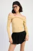 OFF SHOULDER SWEATER TOP sold by Charming Charlie