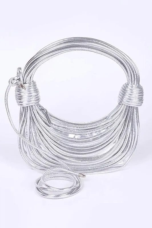 Metallic Layer Roping Top Handle Bag sold by Charming Charlie product image thumbnail 2