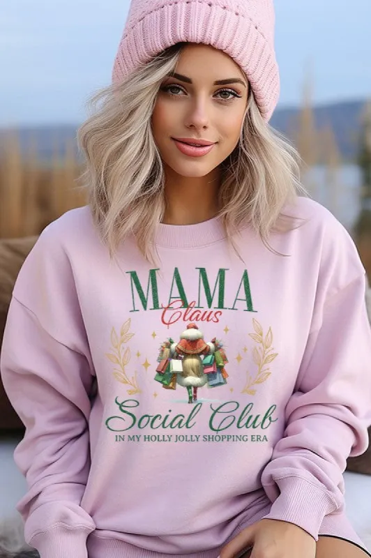 Christmas Green Mama Claus Social Club Sweeatshirt sold by Charming Charlie