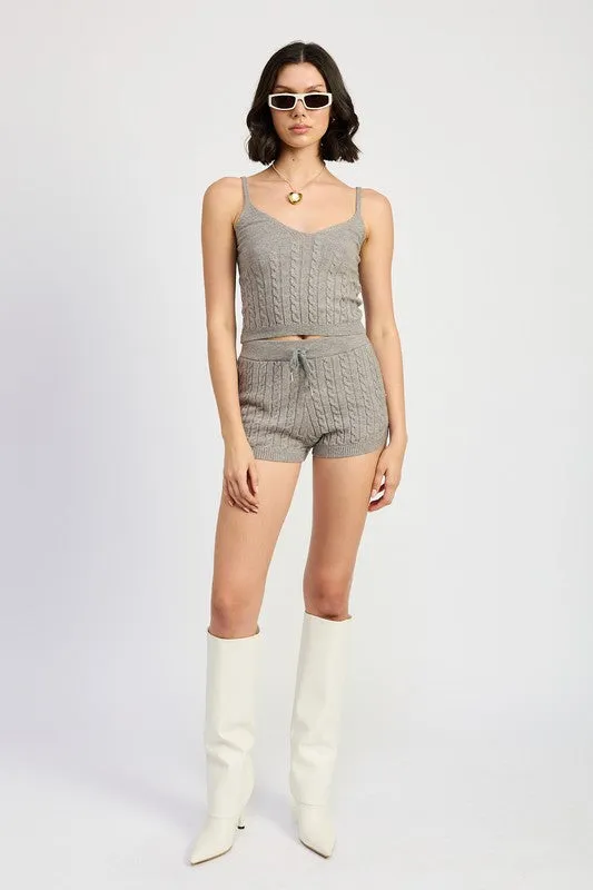 CABLE KNIT CAMI TOP sold by Charming Charlie product image thumbnail 3