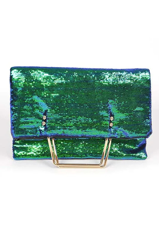 Convertible Sequins Folding Clutch sold by Charming Charlie