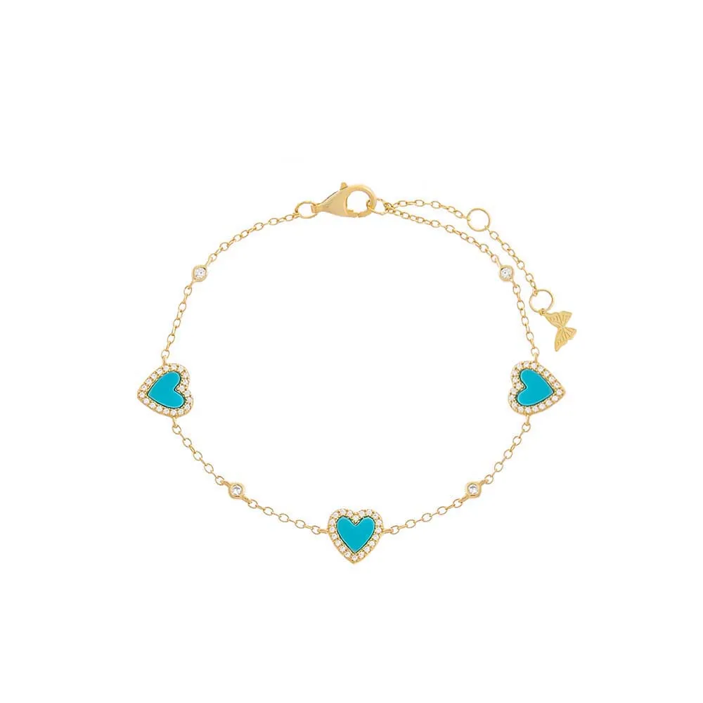 Pavé Multi Heart Stone Bracelet sold by Charming Charlie product image thumbnail 5