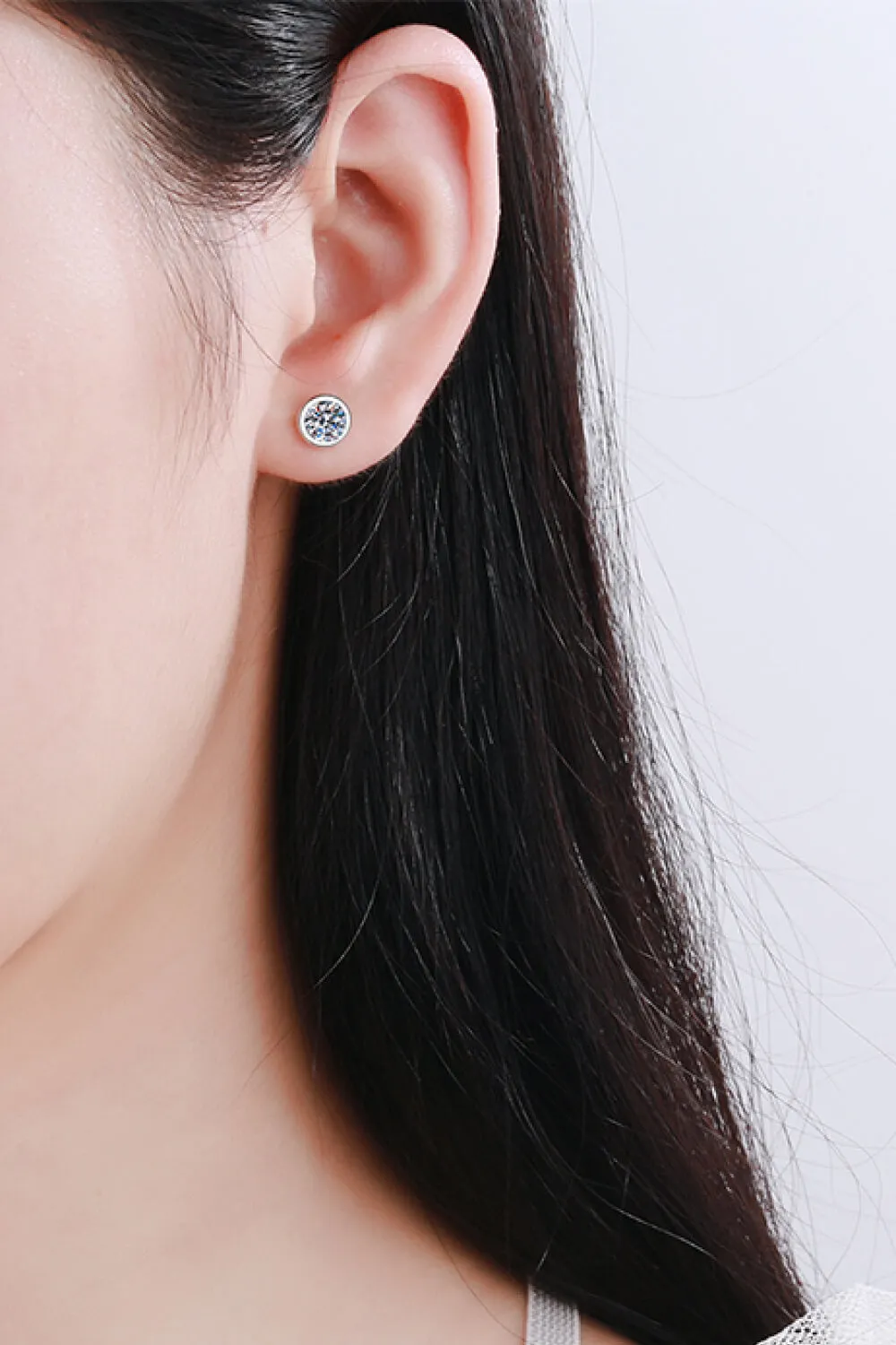 Moissanite Round-Shaped Stud Earrings sold by Charming Charlie product image thumbnail 3