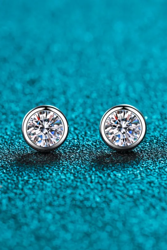 Moissanite Round-Shaped Stud Earrings made by Charming Charlie