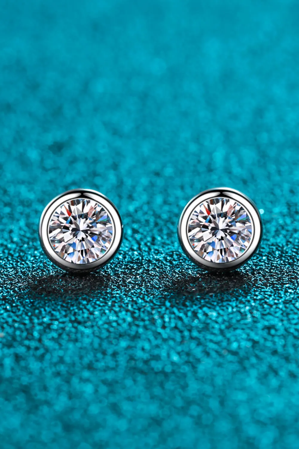 Moissanite Round-Shaped Stud Earrings sold by Charming Charlie