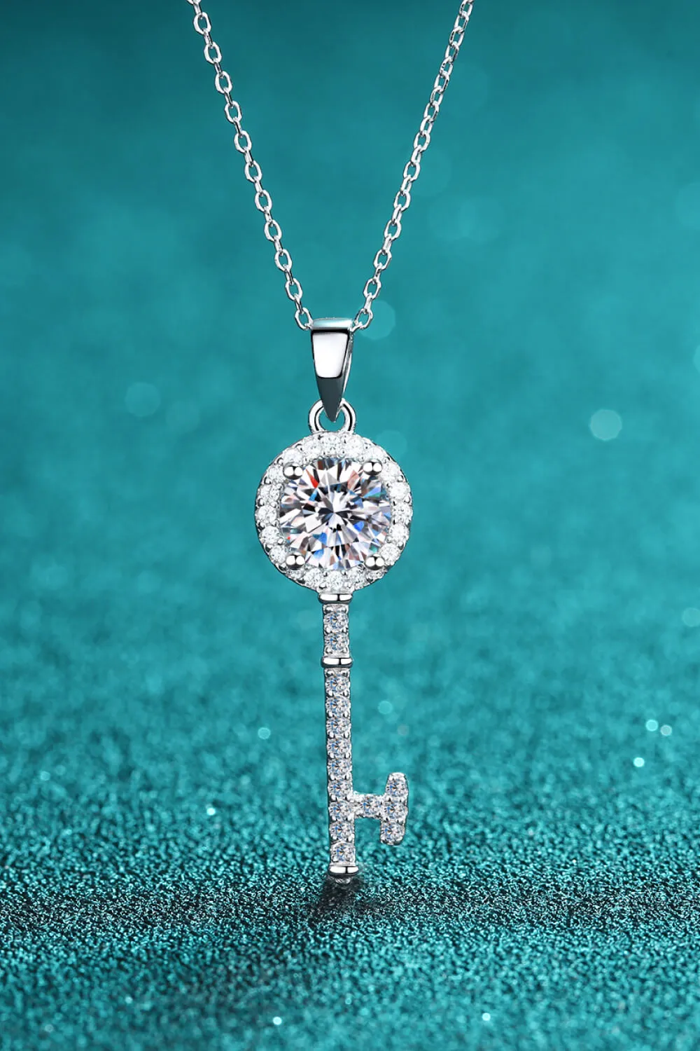 Adored Moissanite Key Pendant Necklace sold by Charming Charlie