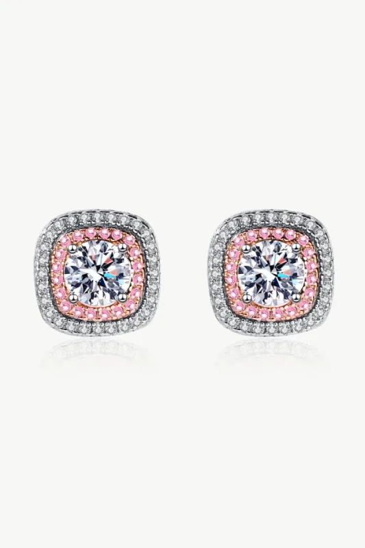 Geometric Moissanite Stud Earrings sold by Charming Charlie
