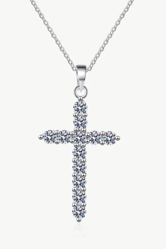Moissanite Cross Pendant Chain Necklace sold by Charming Charlie