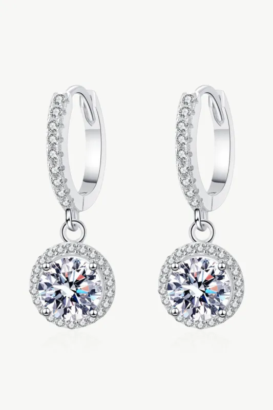 Moissanite Round-Shaped Drop Earrings sold by Charming Charlie