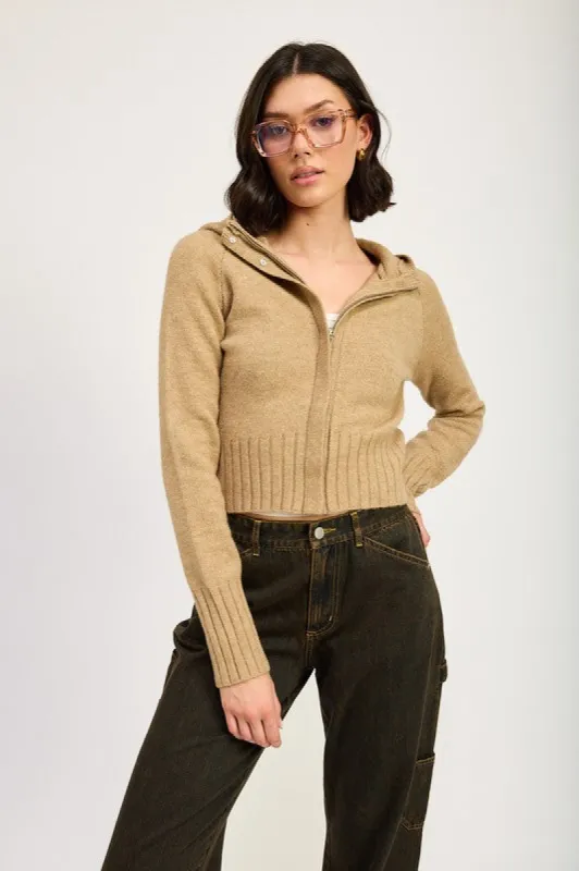 CROPPED HOODIE ZIP UP sold by Charming Charlie