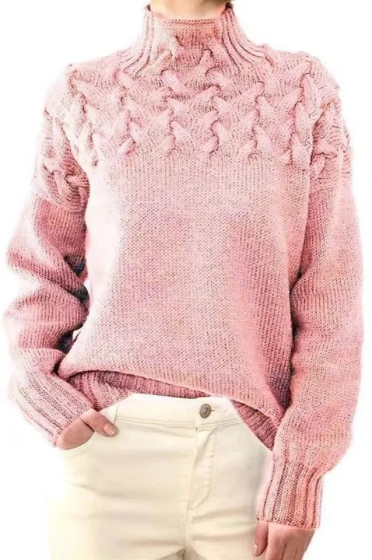 Mock neck knit sweater sold by Charming Charlie