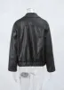 Faux leather bow biker jacket sold by Charming Charlie