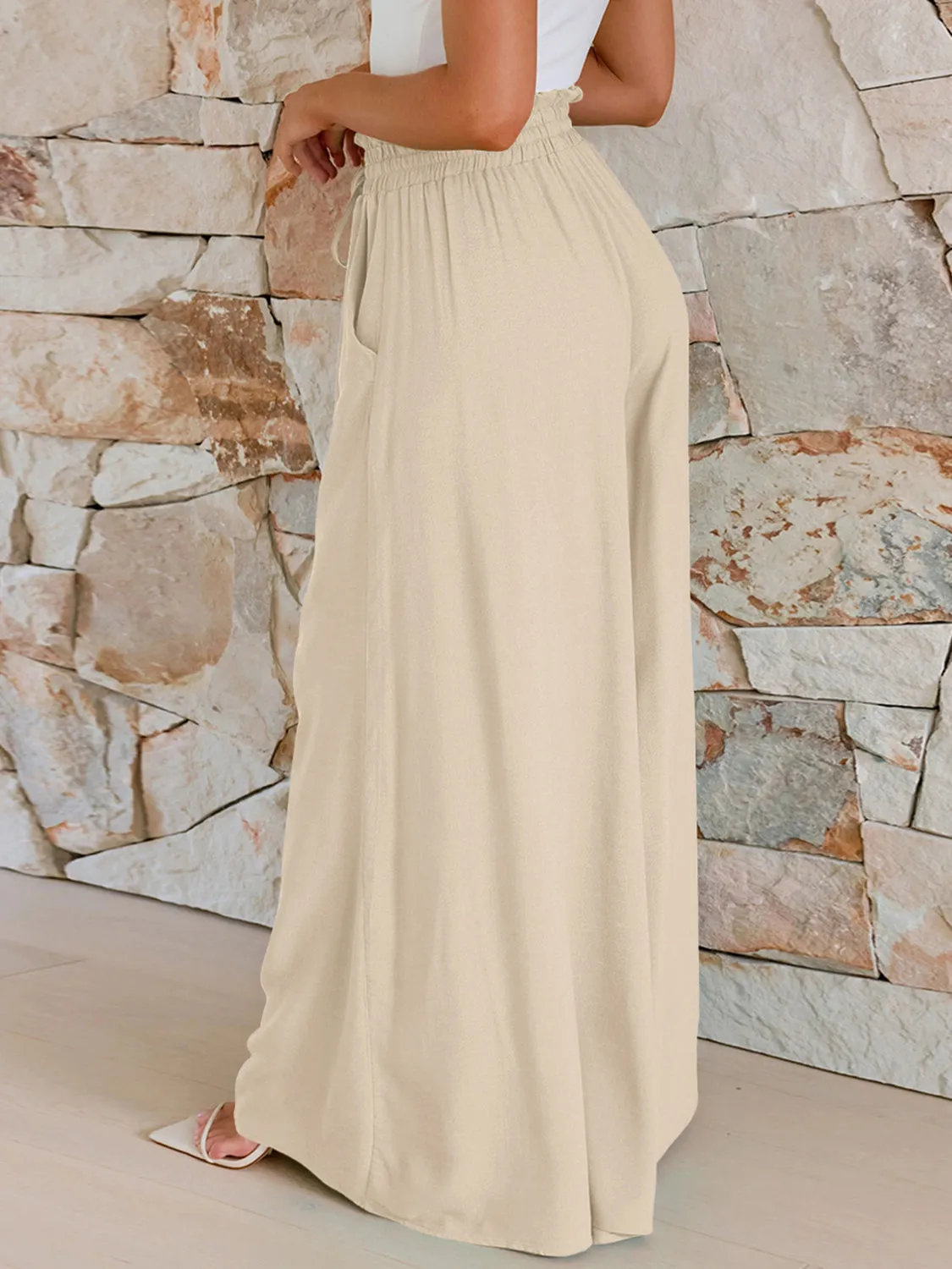 Drawstring Wide Leg Pants with Pockets sold by Charming Charlie product image thumbnail 5