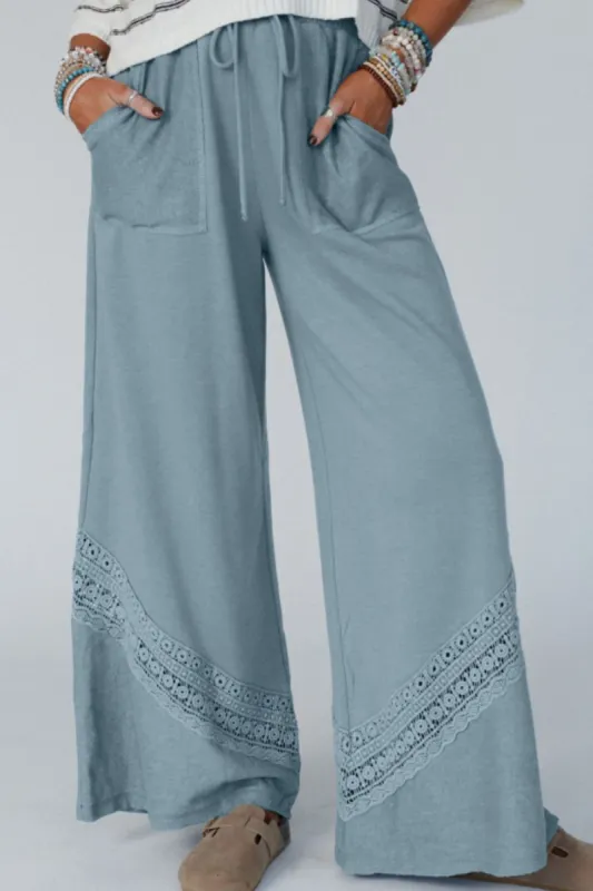 Lace Detail Wide Leg Pants sold by Charming Charlie