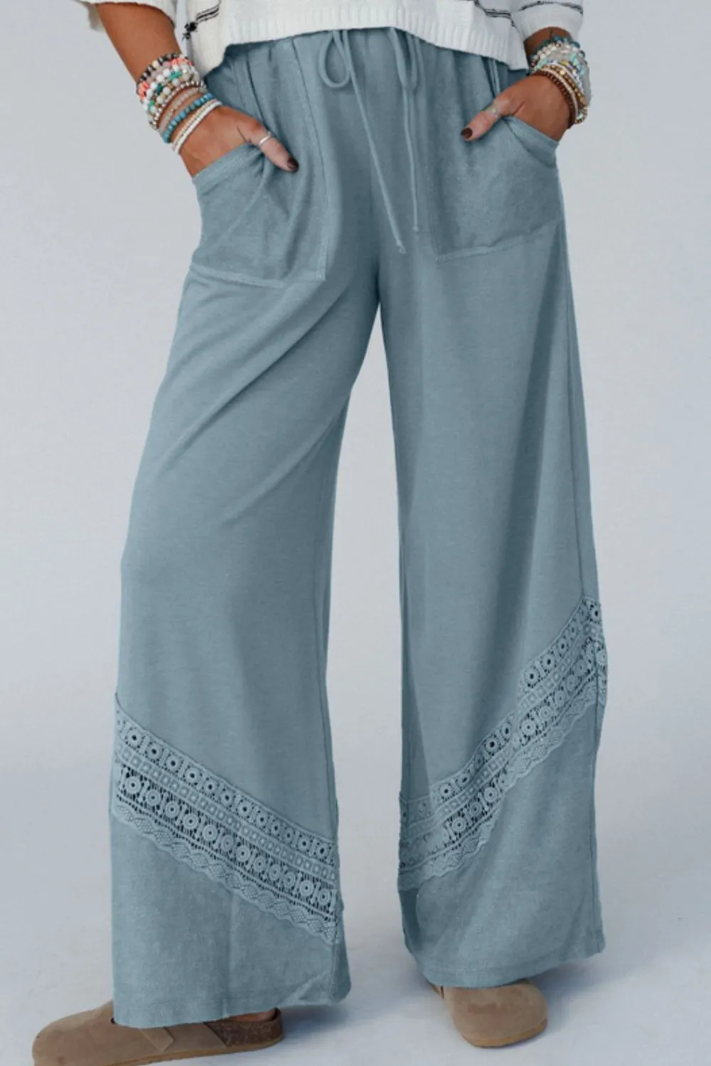 Lace Detail Wide Leg Pants sold by Charming Charlie product image thumbnail 2