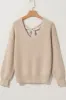 Tied Back V-Neck Long Sleeve Sweater sold by Charming Charlie