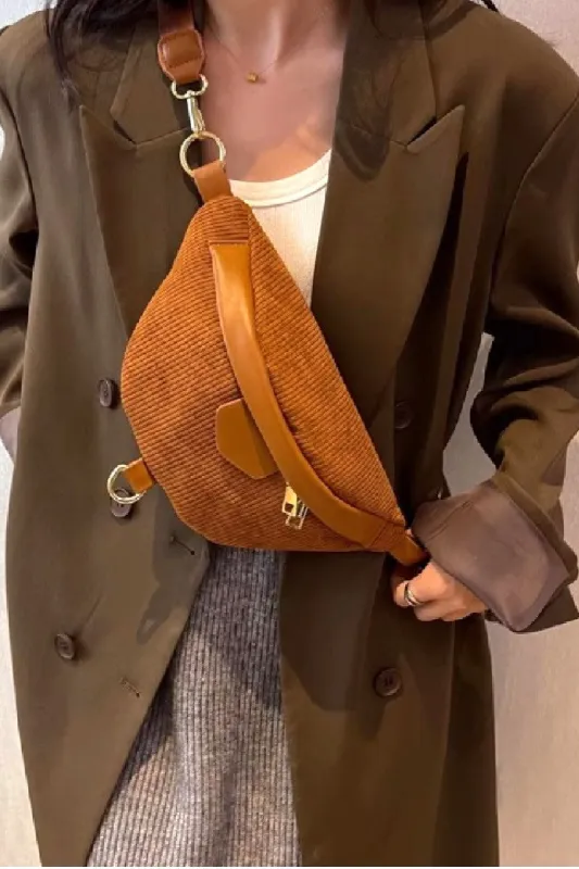 Zenana Corduroy Crossbody Bag with Removable Strap sold by Charming Charlie