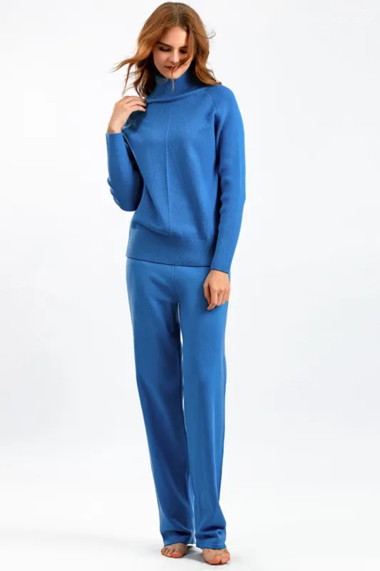 Basic Bae Turtleneck Raglan Sleeve Top and Pants Sweater Set sold by Charming Charlie