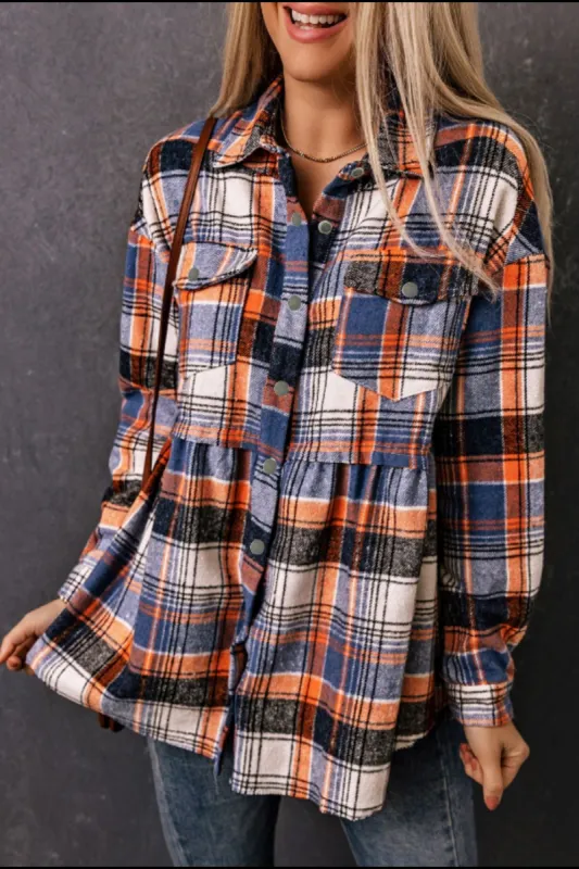 Plaid Collared Neck Long Sleeve Shirt sold by Charming Charlie