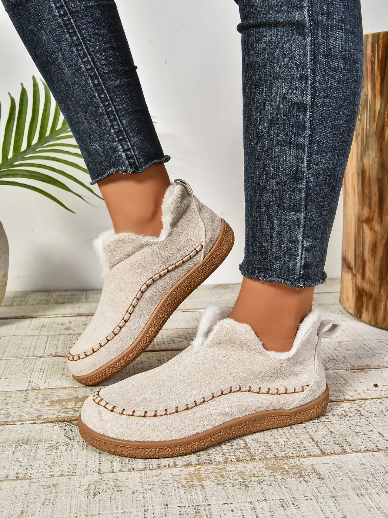 Faux Fur Round Toe Flat Sneakers sold by Charming Charlie product image thumbnail 5