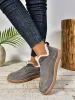 Faux Fur Round Toe Flat Sneakers sold by Charming Charlie
