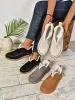 Faux Fur Round Toe Flat Sneakers sold by Charming Charlie