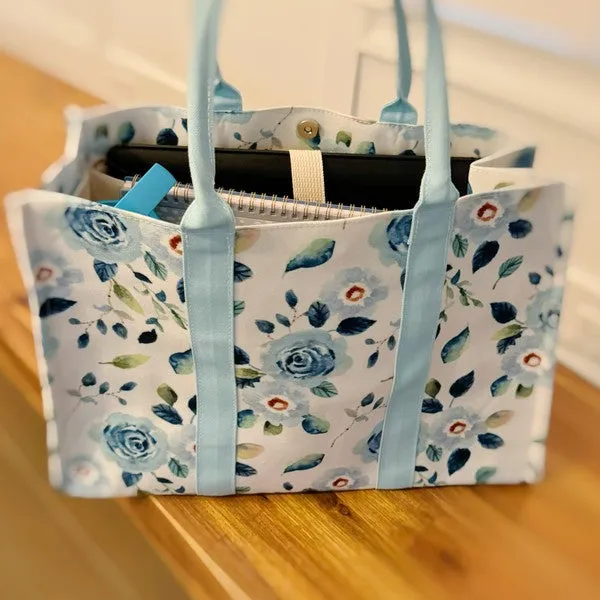 Bloom Blue Floral Couture Tote sold by Charming Charlie product image thumbnail 3