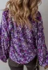 Floral Tie Neck Balloon Sleeve Blouse sold by Charming Charlie