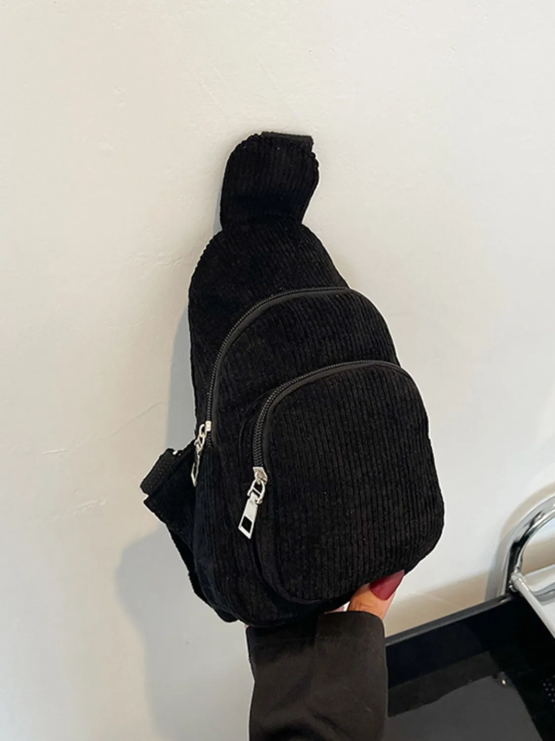 Corduroy Solid Color Crossbody Bag sold by Charming Charlie product image thumbnail 5