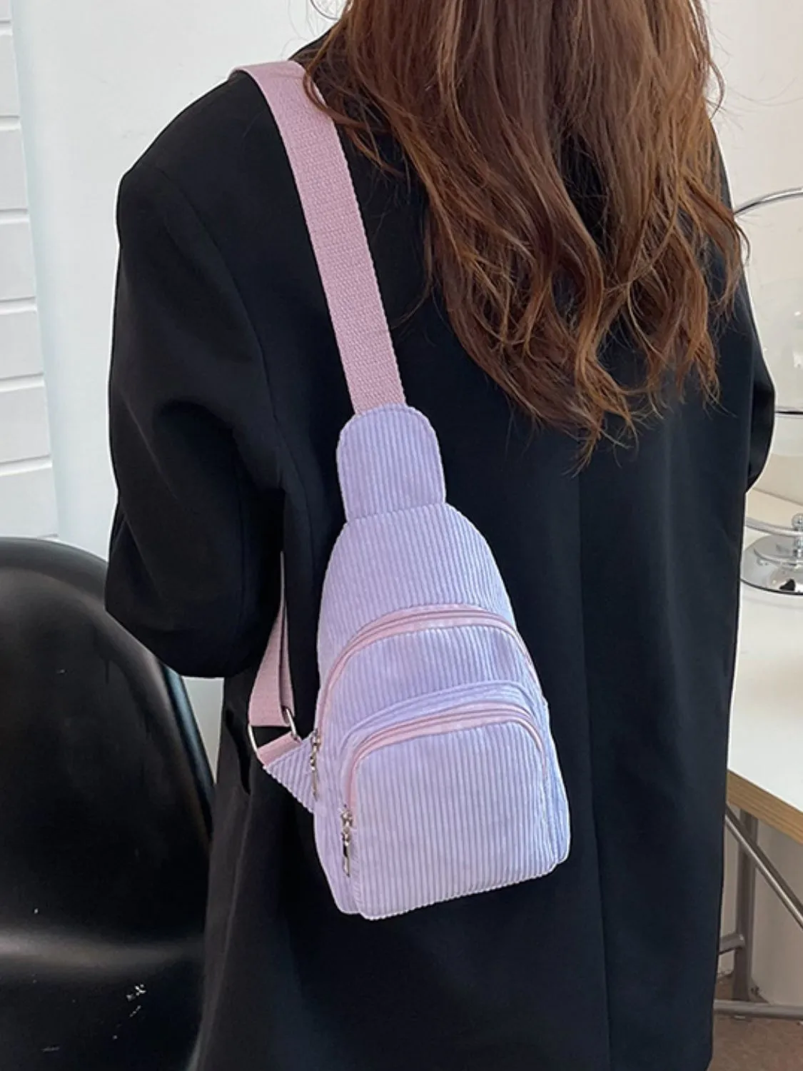 Corduroy Solid Color Crossbody Bag sold by Charming Charlie product image thumbnail 3