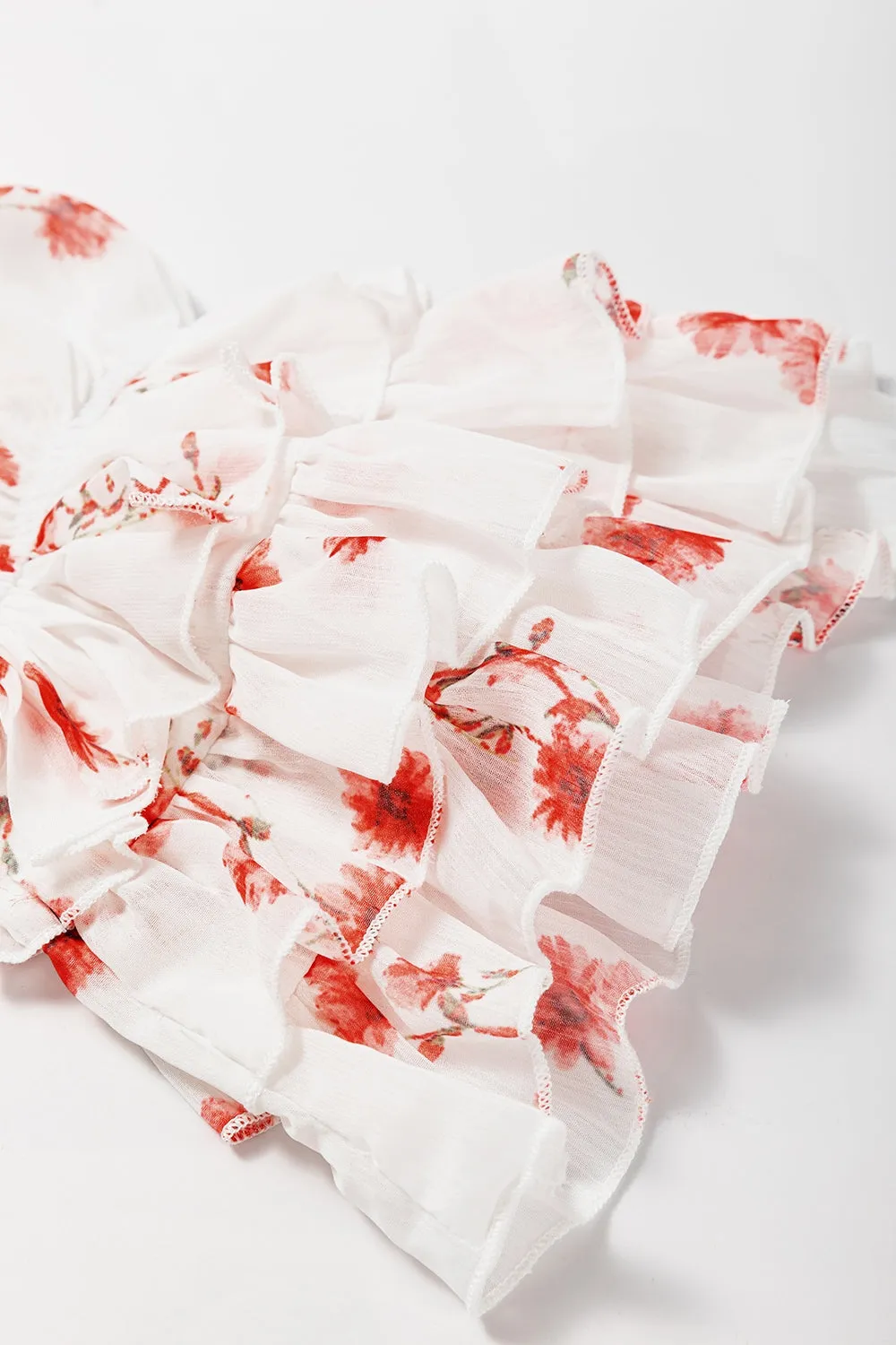 Smocked Floral Off-Shoulder Flounce Sleeve Blouse sold by Charming Charlie product image thumbnail 5