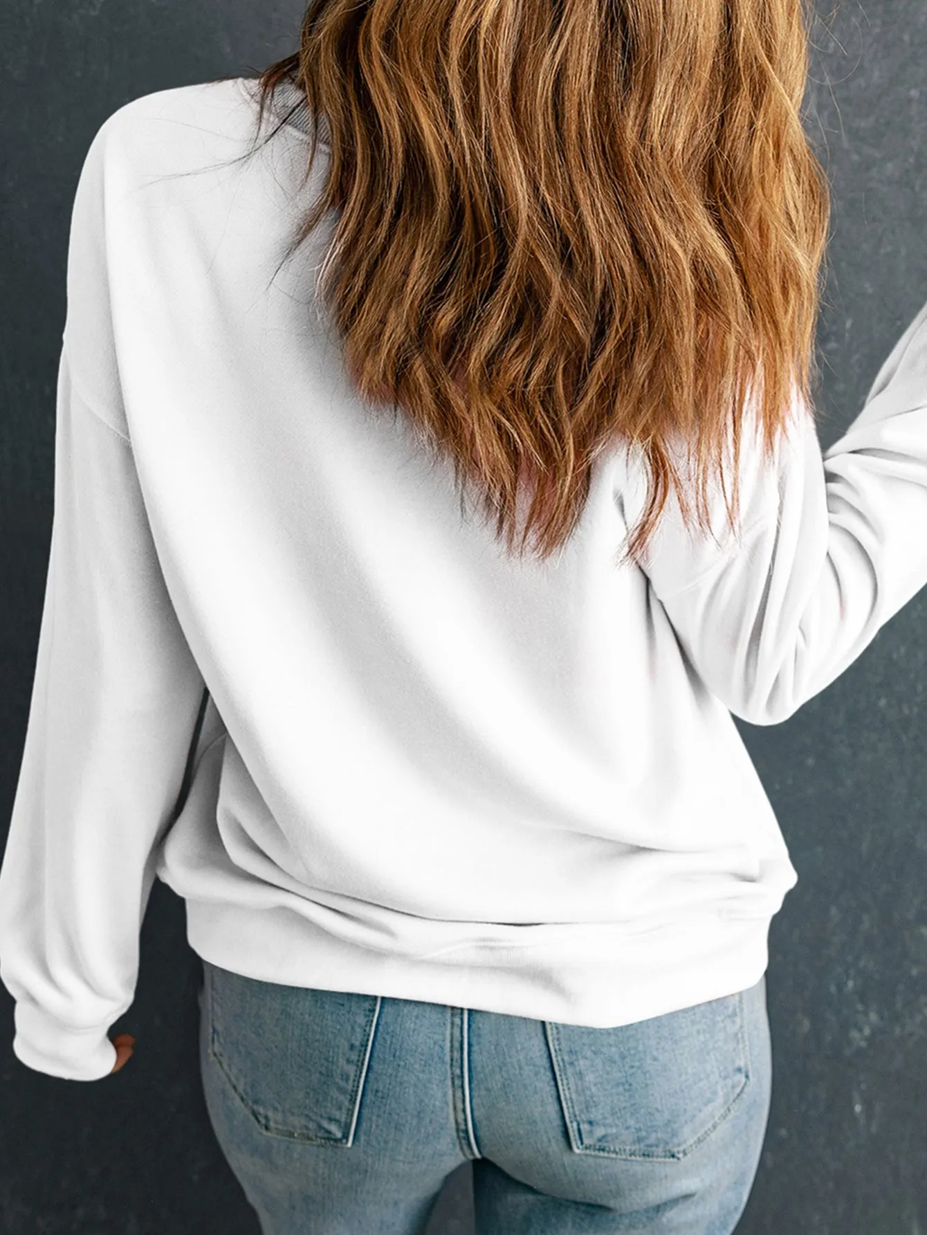 I'M BACK Round Neck Dropped Shoulder Sweatshirt sold by Charming Charlie product image thumbnail 2