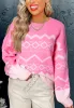 Geometric Drop Shoulder Long Sleeve Sweater sold by Charming Charlie