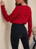 Honey Drawstring Hem Cable-Knit Round Neck Sweater sold by Charming Charlie