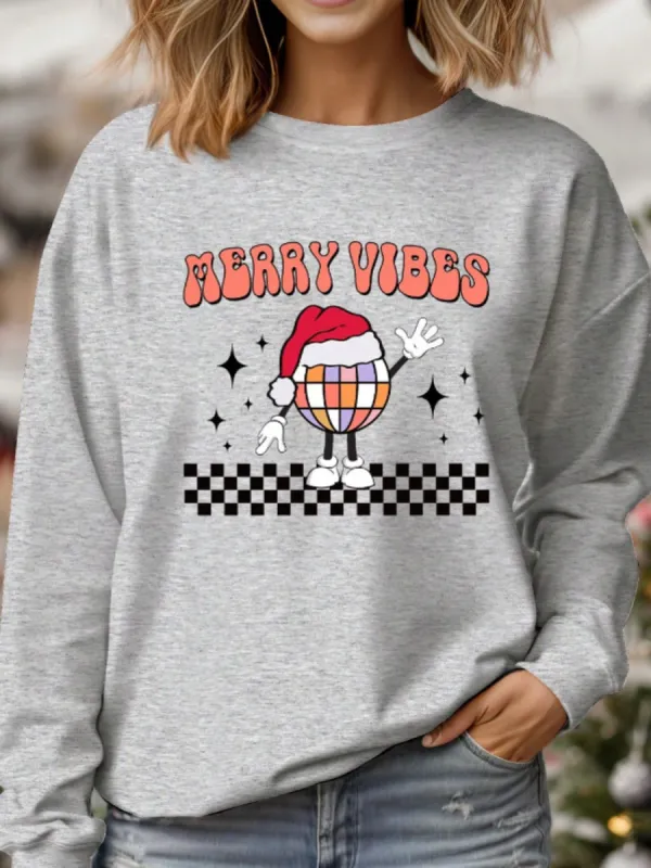 Graphic Round Neck Long Sleeve Sweatshirt sold by Charming Charlie