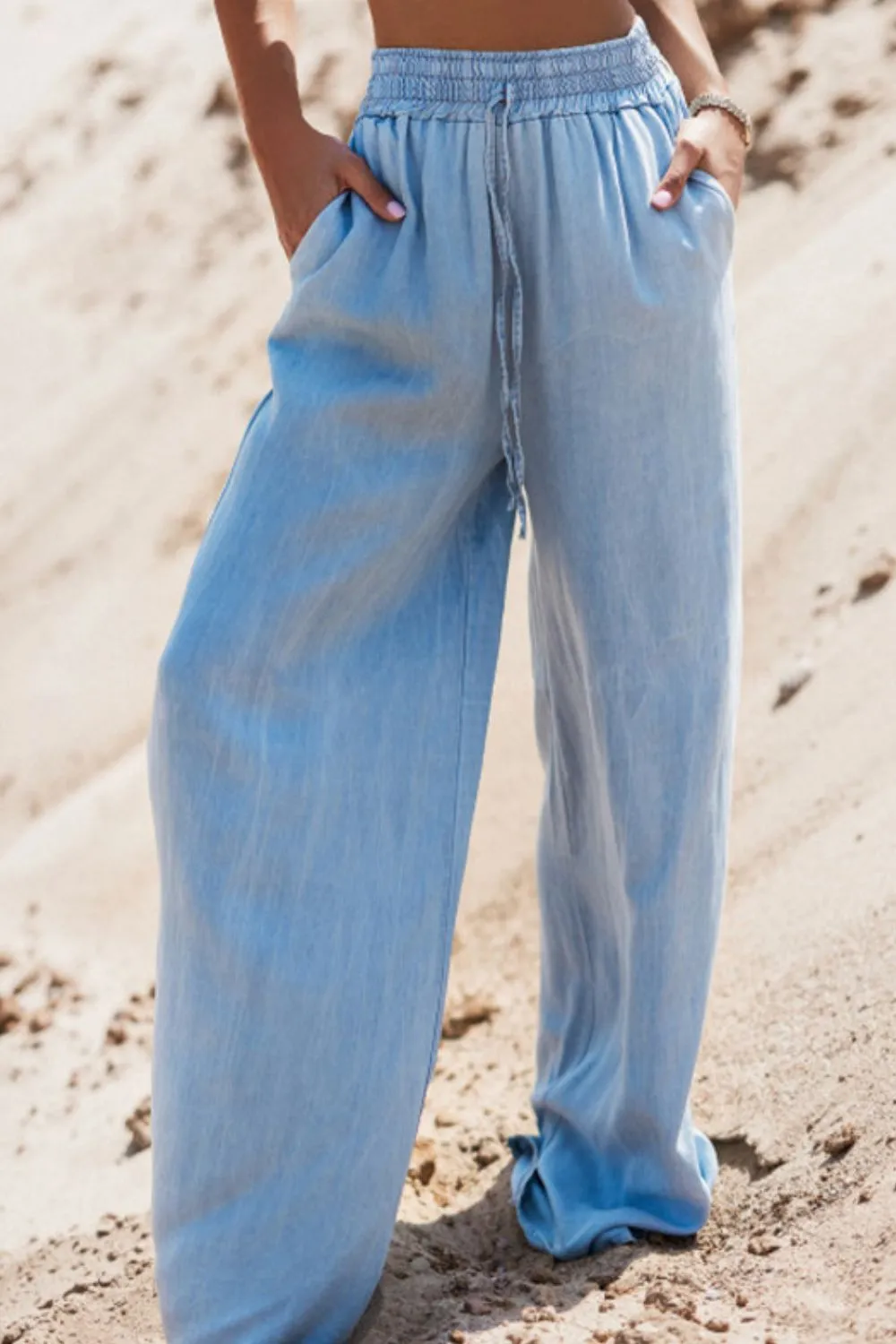 Drawstring Wide Leg Jeans sold by Charming Charlie product image thumbnail 2