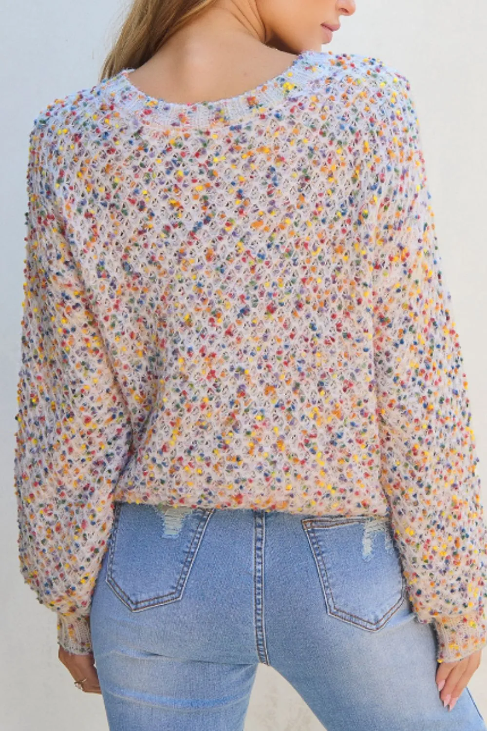 Confetti Round Neck Long Sleeve Sweater sold by Charming Charlie product image thumbnail 5