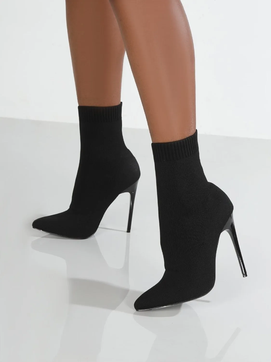 Mesh Point Toe Stiletto Boots sold by Charming Charlie product image thumbnail 3