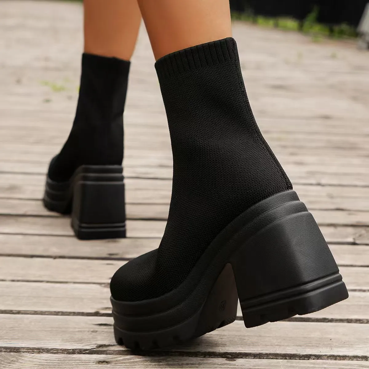 Round Toe Block Heel Boots sold by Charming Charlie product image thumbnail 2