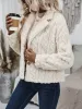 Fuzzy Button Up Collared Neck Jacket sold by Charming Charlie